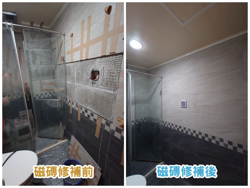 壁磚修補施工細節，技術熟練